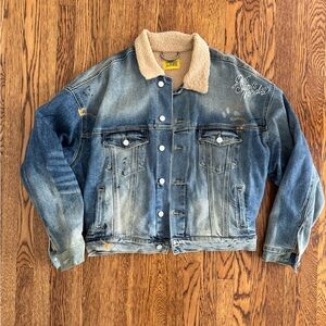 Diet Starts Monday Denim Sherpa-Lined Jacket